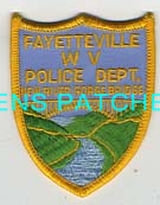 WEST VIRGINIA,FAYETTEVILLE POLICE HAT PATCH 1